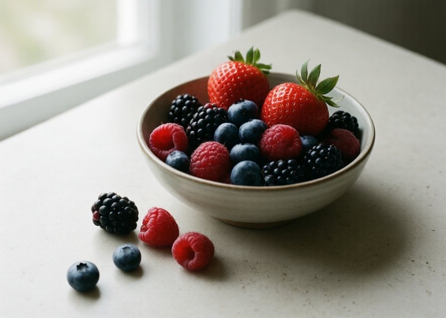 Mixed berries: blueberries, strawberries, raspberries