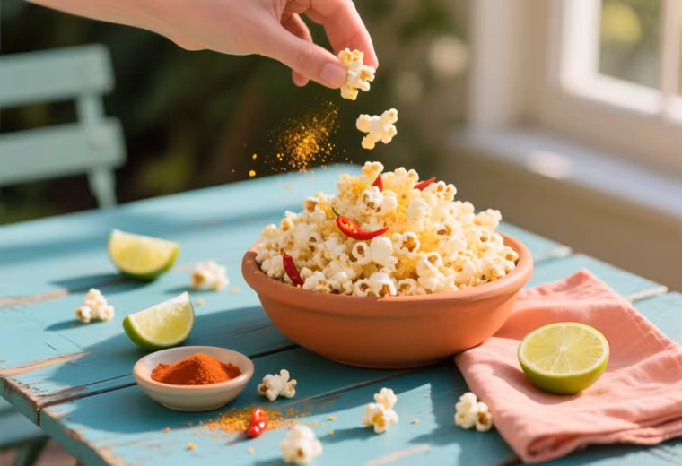 Air-Popped Chili-Lime Street Corn Popcorn