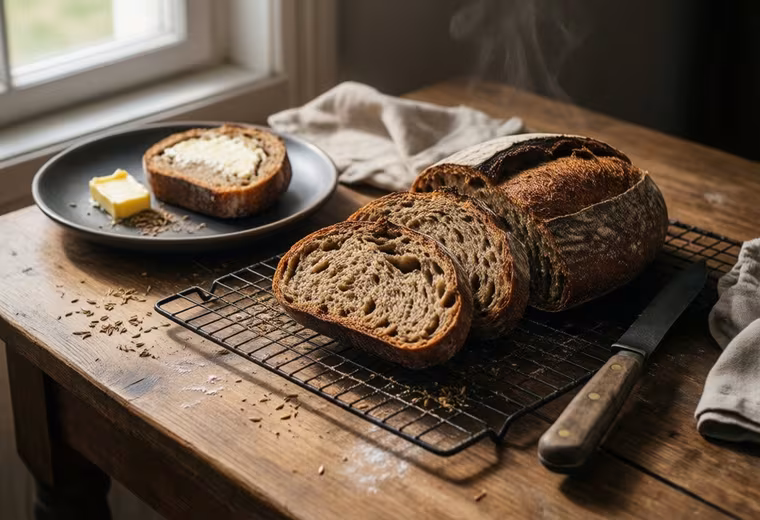 Austrian-Inspired Rye & Cottage Cheese Caraway Rolls