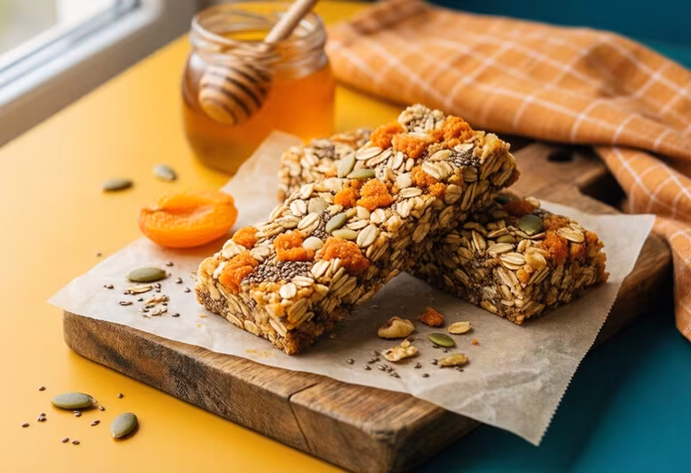 Baked Apricot, Nut & Seed Energy Bars