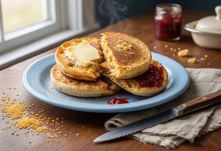 Diner-Style High-Protein Whole Wheat English Muffins