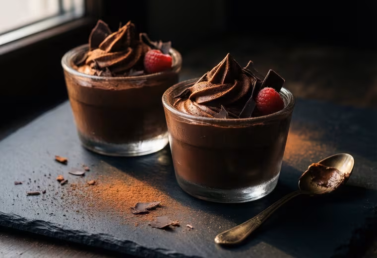 French Dark Chocolate Aquafaba Mousse