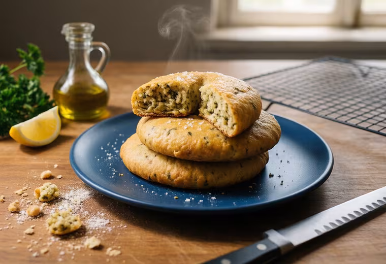 Greek Herb Chickpea Pocket Rounds (Gluten-Free, Vegan)