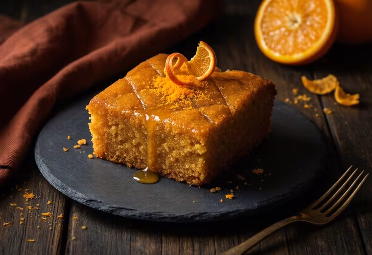 Lighter Greek Orange Semolina Cake
