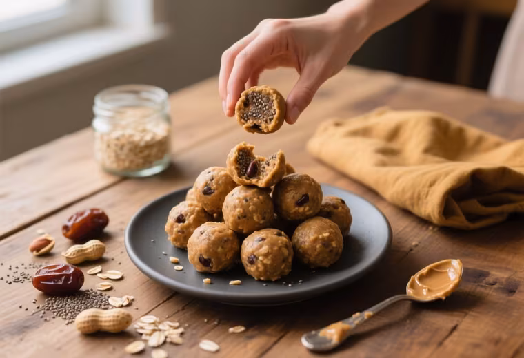 Maple-Free Peanut Butter Oat Energy Balls