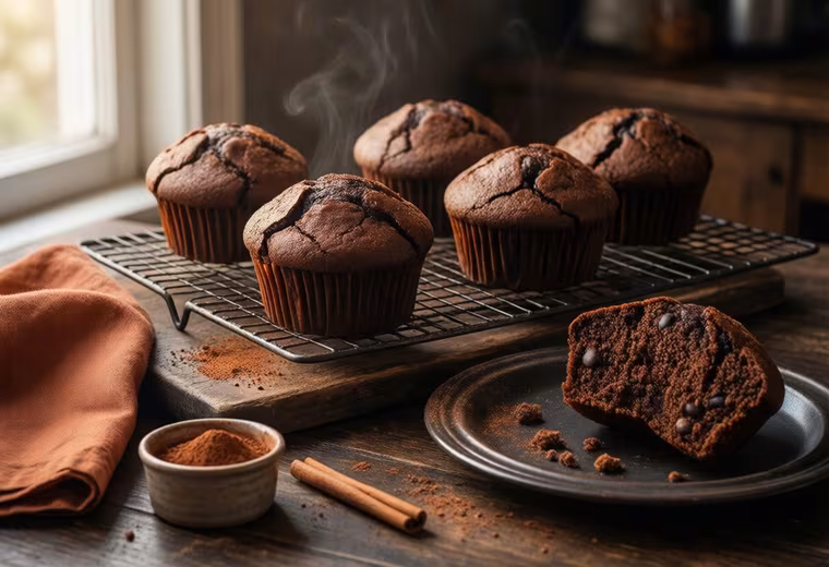 Mexican Café Cocoa-Cinnamon Pinto Bean Brownie Muffins (Gluten-Free)