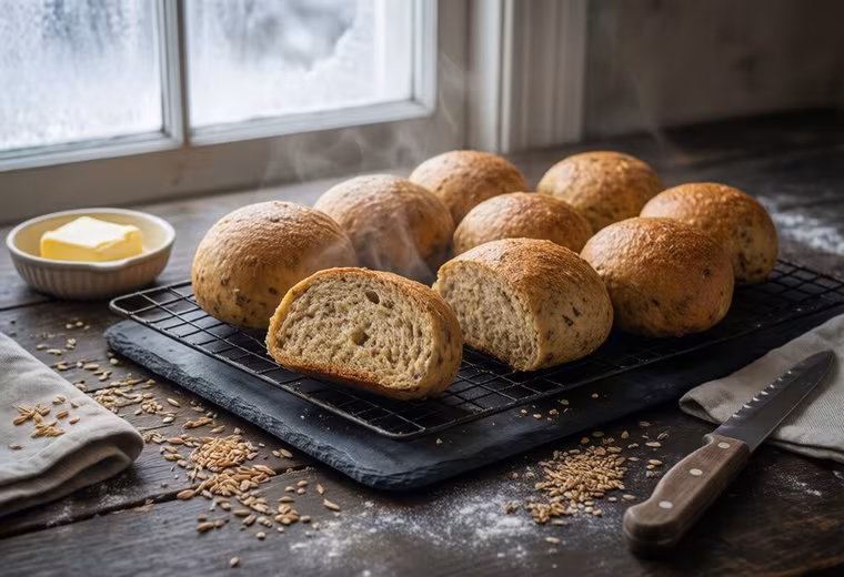 Nordic Barley & Skyr Soft Breakfast Rolls
