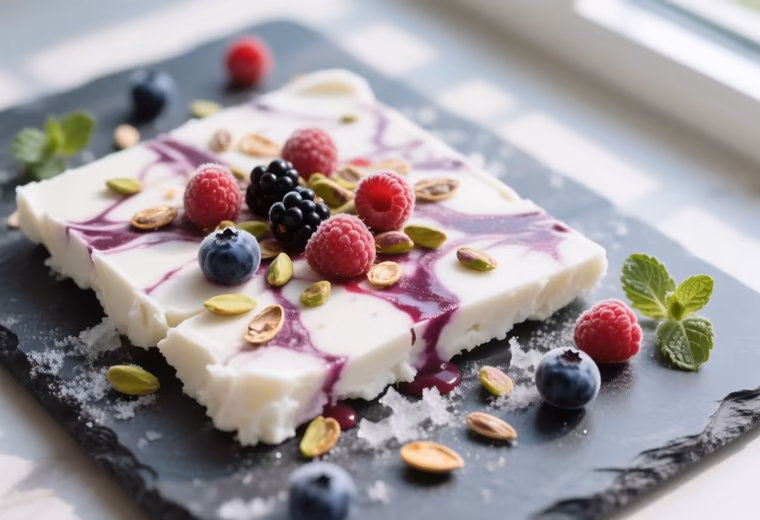 Nordic Berry Bark with Honeyed Greek Yoghurt