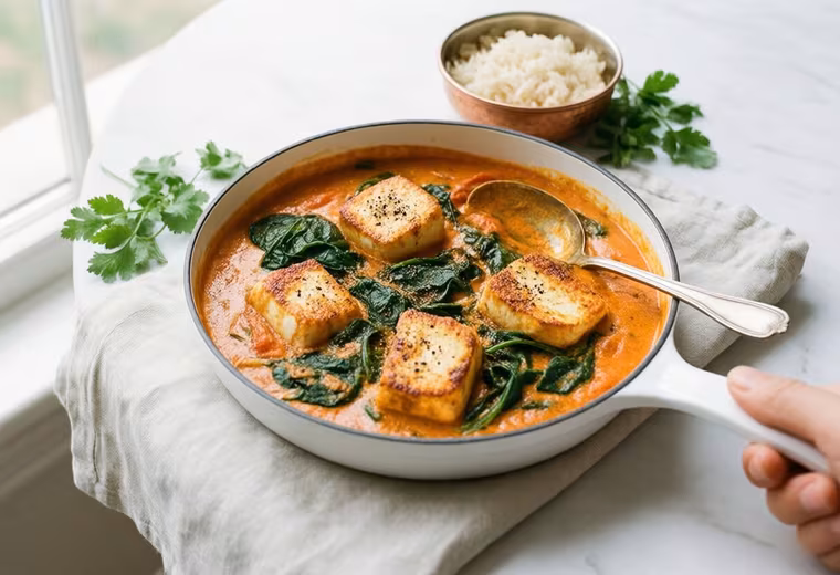 Palak-Style Halloumi & Spinach Curry
