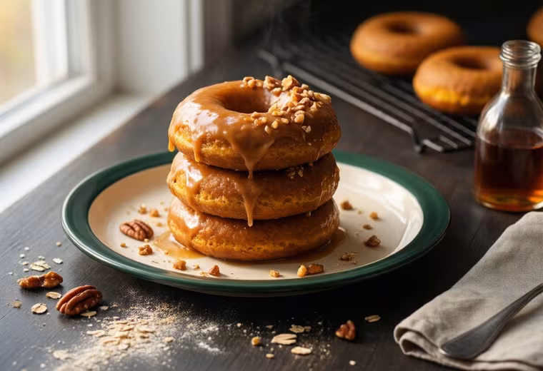 Pumpkin Oat + Pecan Baked Doughnut Rings