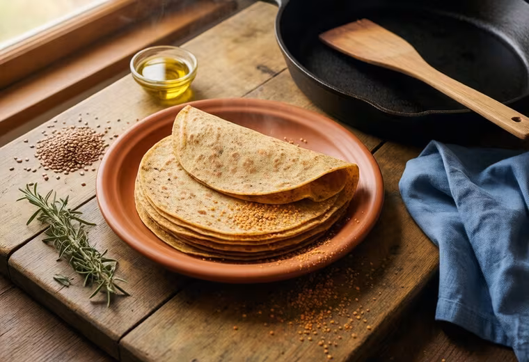 Red Lentil & Flax Socca-Style Wraps