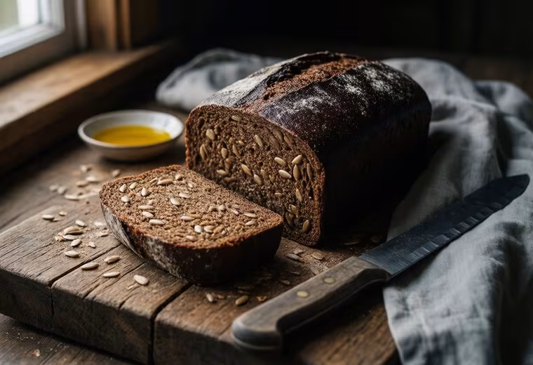 Slow-Grain Rye Tin Loaf with Toasted Sunflower Seeds