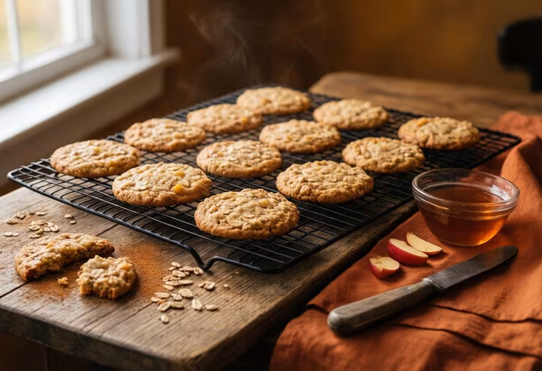 Soft Apple-Cinnamon Oatmeal Cookies