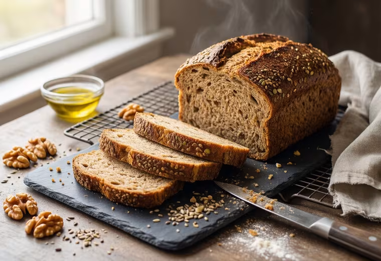 Sprouted Wheat & Walnut Seeded Sandwich Loaf (Vegan)