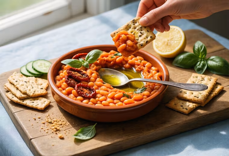 Sun-Dried Tomato and White Bean Spread with Basil