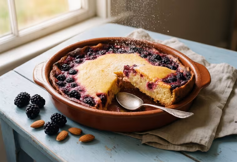 Tuscan Blackberry & Almond Clafoutis