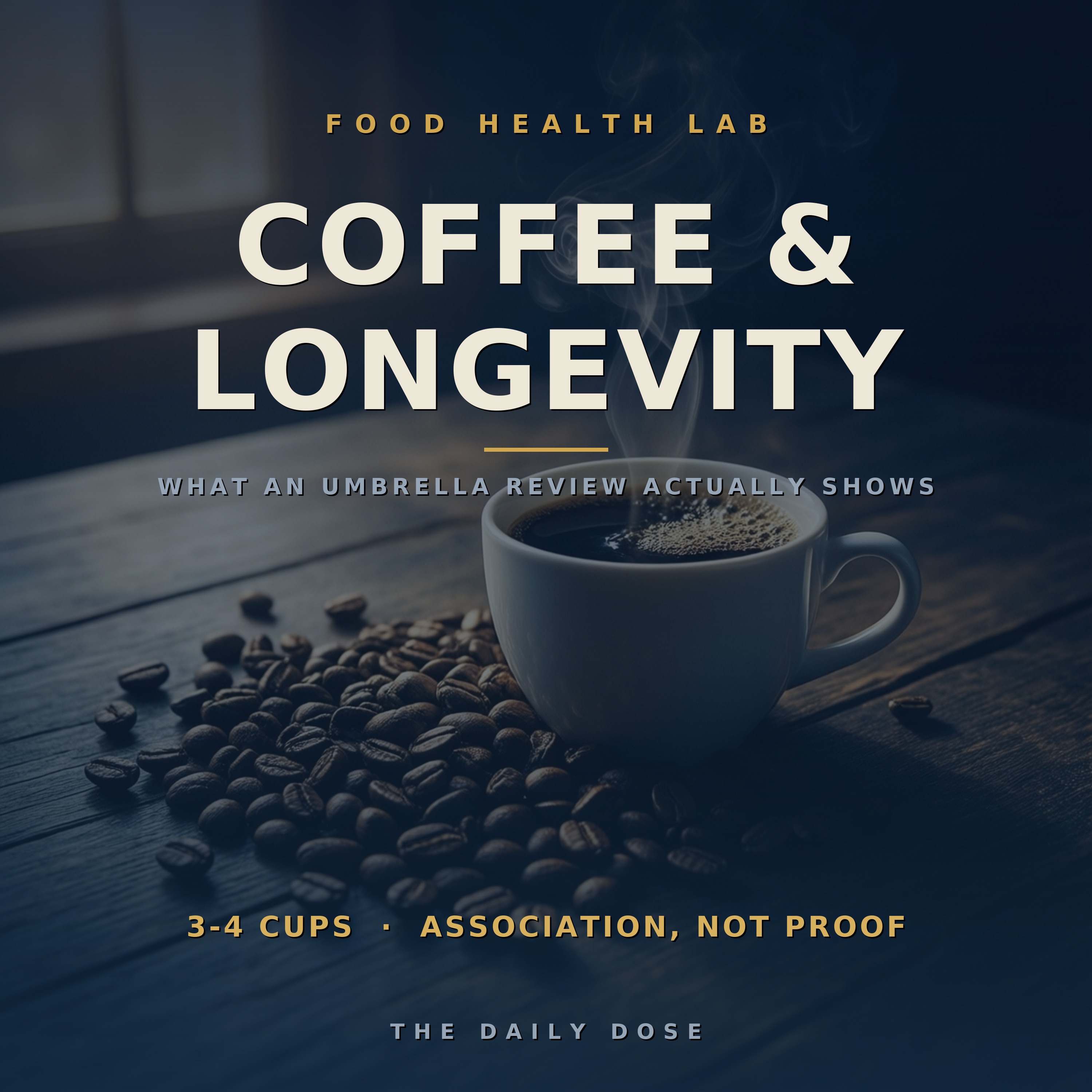 Episode cover: Coffee and Longevity: What an Umbrella Review Actually Shows